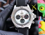 Replica Breitling Avenger Blackbird White Dial Black Leather Strap Watch